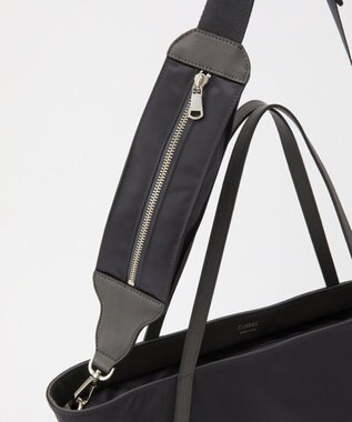 russet 《ファスナーポケット付きショルダーベルト》2wayトートバッグ(SF-266) Charcoal