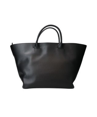 INTER-CHAUSSURES 【CHRISTIAN VILLA】ラージサイズレザーハンドバッグ ブラック