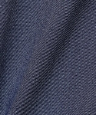 自由区 S 【カタログ掲載・セットアップ対応・洗える】ドレープツイル スカート ネイビーシャンブレー