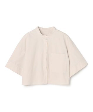 uncrave カラータイプライター ショートシャツ ライトベージュ