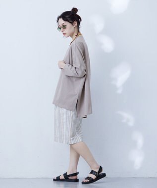 J.PRESS YORK STREET 【WOMEN】ポンチョスリーブ プルオーバー ライトグレー系