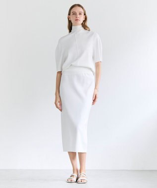 BEIGE， LAURA / ドライタッチ ストレッチニットスカート Ecru