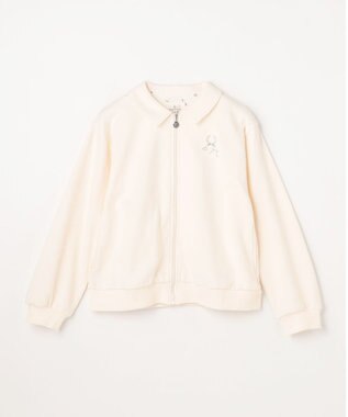 組曲 KIDS 【150-160㎝】ラウンドカラージップアップパーカー バニラ