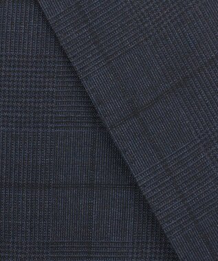 GOTAIRIKU シワになりにくい【御幸毛織/みゆきけおり】DRYSPINNER 平織スーツ_ネイビー格子 ネイビー系×格子