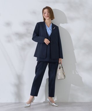 YECCA VECCA ストレッチピンタックパンツ Navy