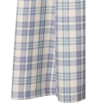 earth music&ecology ＣＨＥＣＫハイウエストフレアジャンスカ Check Blue