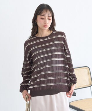 earth music&ecology ボーダーニットプルオーバー