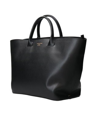 INTER-CHAUSSURES 【CHRISTIAN VILLA】ラージサイズレザーハンドバッグ ブラック