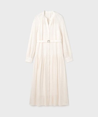 GRACE CONTINENTAL メッシュレースカフタンワンピース ホワイト