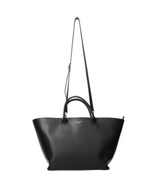 INTER-CHAUSSURES 【CHRISTIAN VILLA】ラージサイズレザーハンドバッグ ブラック