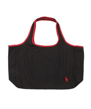 MOONBAT POLO RALPH LAUREN ポロポニー 刺繍 ポーチ付きレインバック ブラック