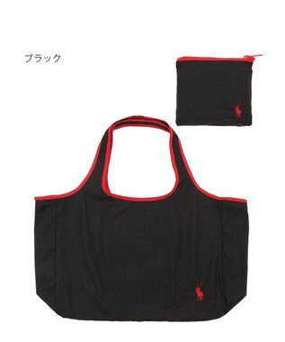 MOONBAT POLO RALPH LAUREN ポロポニー 刺繍 ポーチ付きレインバック ブラック