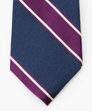 J.PRESS MEN スパンシルクストライプ ネクタイ パープル系2