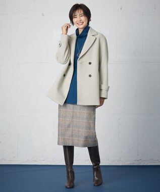 J.PRESS LADIES S 【WEB限定カラーあり・洗える】EASY WOOL チュニック ニット ダークグリーン系