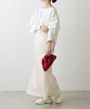 russet レザー巾着ミニショルダーバッグ(CE-1637) Red