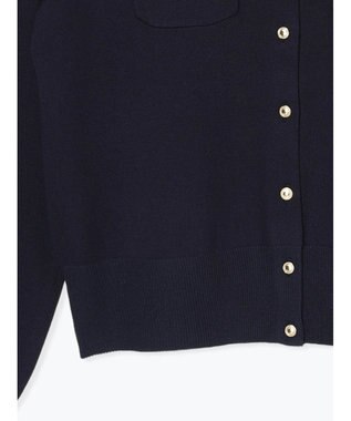 Te chichi 金釦ポケット付きクルーカーディガン ネイビー