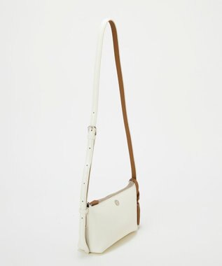 TOPKAPI 【Breath TOPKAPI】DUAL デュアル シュリンクレザー バイカラー ミニ ショルダーバッグ チャーム付き ホワイト