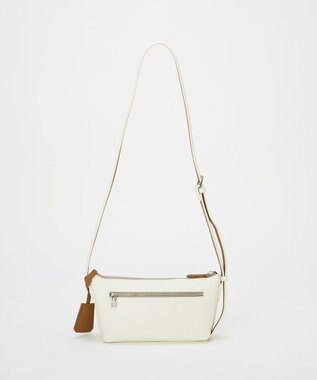 TOPKAPI 【Breath TOPKAPI】DUAL デュアル シュリンクレザー バイカラー ミニ ショルダーバッグ チャーム付き ホワイト