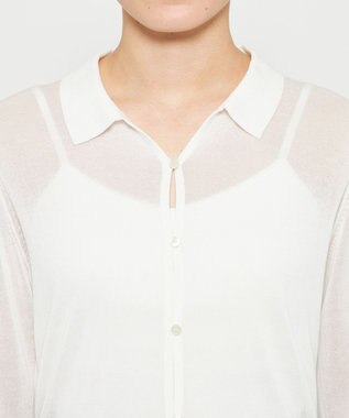 uncrave シアーコットン ポロニット ホワイト