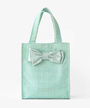 TOCCA 【キャンセル分販売！】【A4サイズ対応】COLOR OF GLORY CUSTOMIZED BAG カスタマイズ トートバッグ グリーンツイード×大リボン