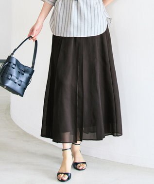 自由区 【カタログ掲載】オーガンジープリーツ スカート