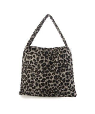 UNBILLION カシュカシュ cachecache / レオパードループツイードワンショルダートート GY