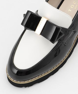 TOCCA NOBLE RIBBON LOFER SHOES ローファー ブラック系5