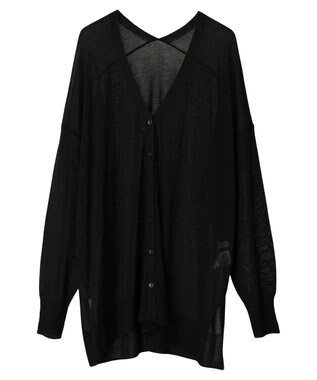 earth music&ecology 接触冷感Ｖネックカーディガン Black