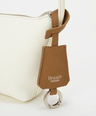 TOPKAPI 【Breath TOPKAPI】DUAL デュアル シュリンクレザー バイカラー ミニ ショルダーバッグ チャーム付き ホワイト