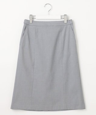 J.PRESS LADIES 【セットアップ対応・洗える・撥水・防汚】コットンFITTYシャーク スカート ライトグレー系