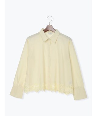 Te chichi スカラップレースヘムクロップトシャツ イエロー