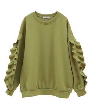 Green Parks ・ｓｗｉｎｇ　ｂｙ　フリルスリーブプルオーバー Lime Green