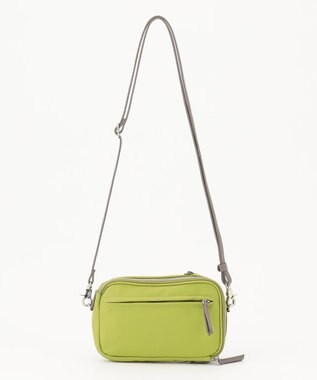 Y'SACCS ナイロン×リサイクルレザー　コンビマルチポシェット ライトグリーン