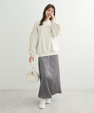 Green Parks ・ｓｗｉｎｇ　ｂｙ　フリルスリーブプルオーバー Off White