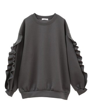 Green Parks ・ｓｗｉｎｇ　ｂｙ　フリルスリーブプルオーバー Charcoal Gray