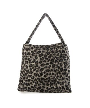 UNBILLION カシュカシュ cachecache / レオパードループツイードワンショルダートート GY