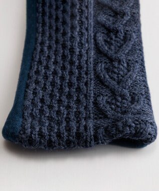 ORuKuBET ケーブルジャージグローブ(WOMEN)【タッチパネル対応】 ネイビー