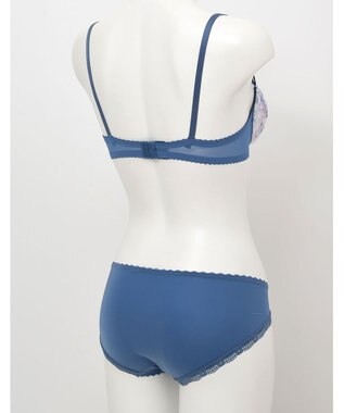 Wing WEB限定　ブラ＆ショーツセット　快適なつけごこち　はきこみ丈あさめ　ウイング／ワコール　CB3712 ブルー