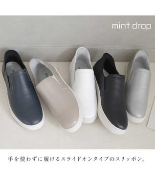 Pointer 本革スライドオンスリッポン ブラック