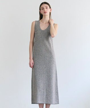 BEIGE， AGATE / Uネック メランジニットドレス