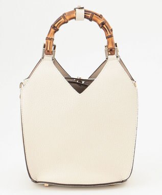 23区 【CLASSY.6月号掲載】LORISTELLA バンブーハンドル ショルダーバッグ ホワイト系