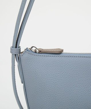 TOPKAPI 【Breath TOPKAPI】DUAL デュアル シュリンクレザー バイカラー ミニ ショルダーバッグ チャーム付き ブルーグレー