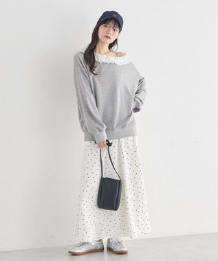 earth music&ecology チャーム付きＷリボンスニーカー Silver