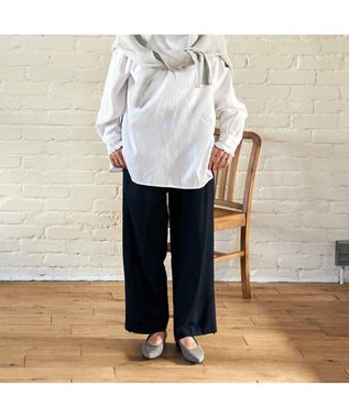 ing <ing>アシンメトリーカットフラットパンプス ダークブラウンキジ