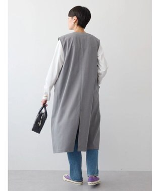 AMERICAN HOLIC ロングＶネックジレ Gray Mixture