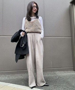 Green Parks タック入り裏起毛スウェットパンツ Light Gray