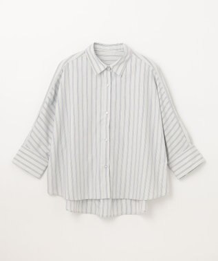 ANY L 【UVカット/抗菌防臭/速乾/手洗い可】エニィファンクション ストライプドルマンシャツ ブルーストライプ