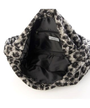 UNBILLION カシュカシュ cachecache / レオパードループツイードワンショルダートート GY