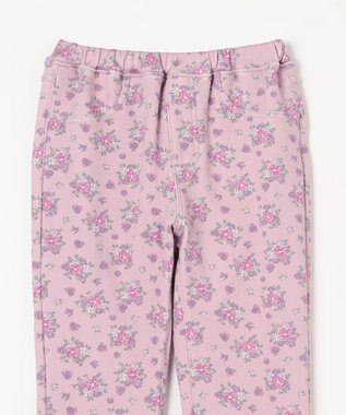 ANY KIDS 7days 裏シャギー 総柄 パンツ ピンク系小花柄