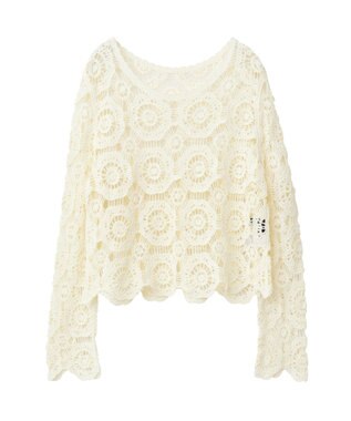 Green Parks ・ＳＵＧＡＲ　ＳＰＯＯＮ　クロシェフラワープルオーバー Off White